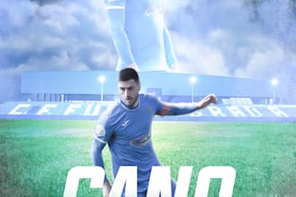design professional football posters, matchady