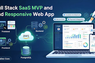 develop a full stack saas mvp and responsive web app