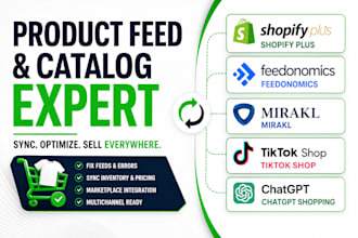 design product feed and catalog for shopify plus feedonomics mirakl tiktok shop