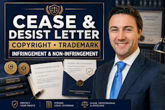draft cease and desist letter for copyright trademark non infringement claims
