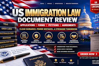 review US immigration legal documents applications  forms and agreements