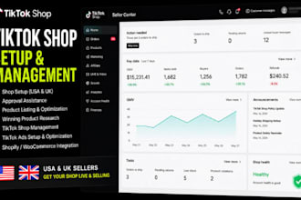 setup tiktok shop facebook shop USA UK tiktok shop management and marketing