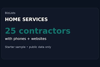 build b2b lead lists for home service and contractor businesses