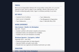 make your cv and customise it