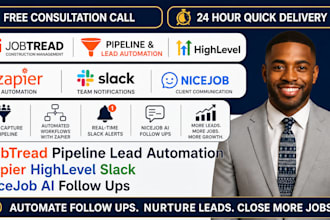jobtread pipeline lead automation zapier highlevel slack nicejob ai follow ups