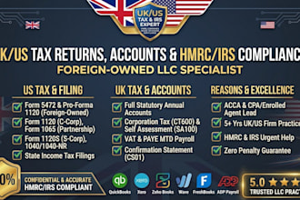 file US tax returns, foreign owned llc form 5472, 1120, and irs compliance