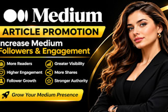 do organic medium article promotion, increase, medium followers, engagement