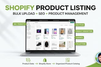 do shopify product data entry and product upload