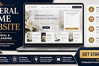build a funeral home memorial and pre planning  website