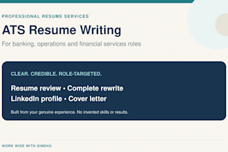 rewrite your ats resume for banking and operations roles