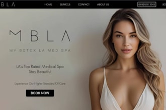 design wix med spa botox clinics website aesthetic clinic booking website