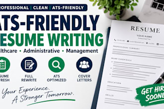 write an ats friendly resume for healthcare and admin professionals