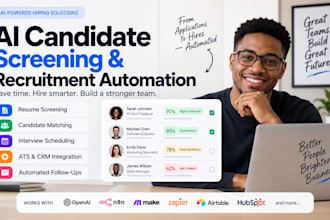build ai recruitment, candidate screening, resume screening and HR automation