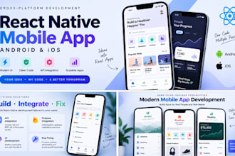 develop a react native mobile app for android and ios