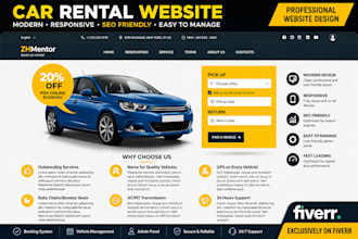 design fully responsive car rental website