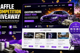 design raffle website competition website giveaway website for raffle business