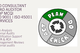 provide iso 9001, iso 14001 and iso 45001 consulting support