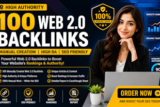 create 100 powerful web 20 backlinks for your SEO
