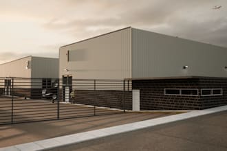 design warehouse area, machine layout, factory planning, landscape parking lot