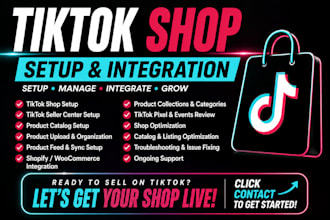 setup tiktok shop, product catalog and shopify woocommerce integration