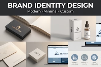 create a minimalist brand identity design