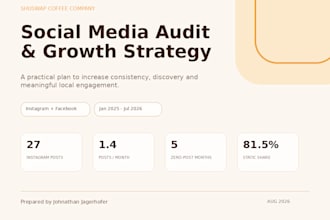 audit your social media and create a growth strategy