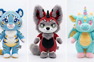 craft soft cuddly custom plush dolls pattern personalized plush toy from concept