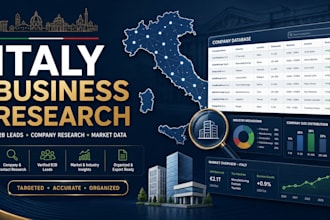 do italian business research, company research and b2b lead generation
