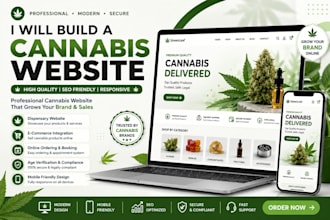 build medical or cannabis, weed, hemp, marijuana cbd ecommerce website
