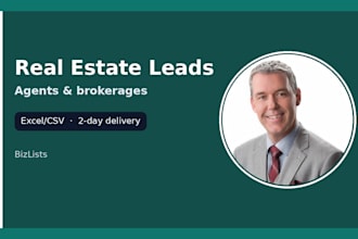 build b2b lead lists for real estate agents and brokerages