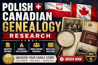 research polish and canadian genealogy, ancestry and family history
