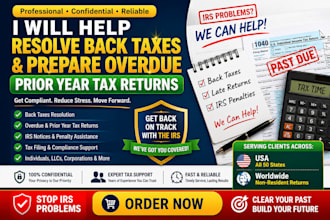 resolve back taxes and prepare overdue prior year tax returns