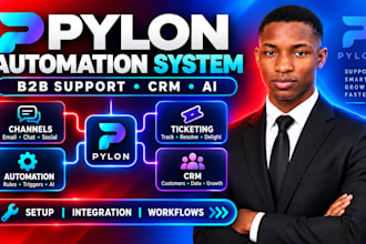 setup pylon b2b support CRM and ai automation