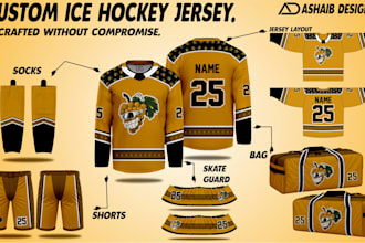 layout custom ice hockey jerseys and sportswear uniforms
