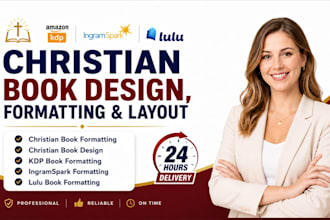 copy edit christian book formatting, design christian ebook, kdp daily devotion