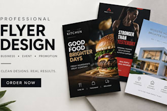 design professional event and business flyer