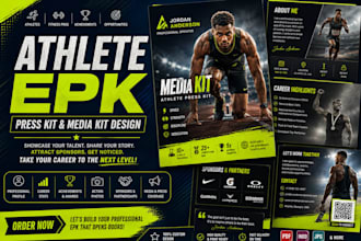 create athlete press kit media kit design for sports and fitness professionals