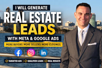 setup real estate leads marketing facebook ads google ads real estate website