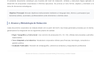 write and structure professional corporate documents in spanish