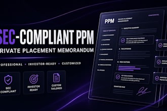 draft a professional sec compliant private placement memorandum ppm