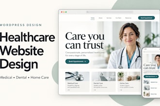 design medical health care dental clinic and home care website