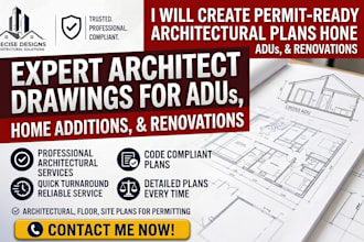 do city permit architect drawing for home addition adu jadu and renovation plan