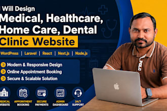 design medical, healthcare, home care, dental clinic website