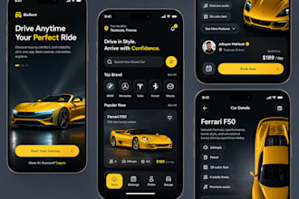 develop premium car rental app and booking platform, fleet management
