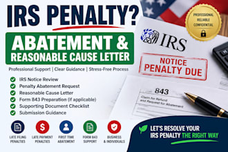 prepare irs penalty abatement and reasonable cause letter