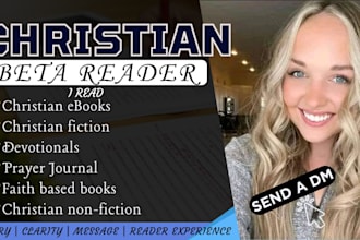 beta read christian books, devotionals, prayer journals, christian fictions