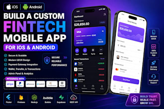 builld react native expo custom fintech mobile app for ios an android plimdor