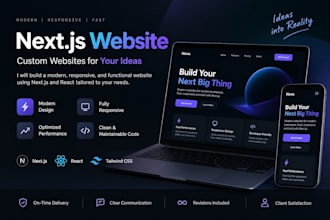 build a responsive nextjs landing page