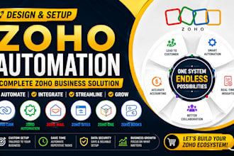 design, setup zoho automation zoho crm zoho mail zoho site zoho one zoho books