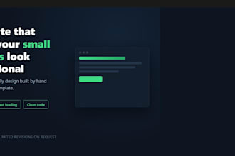 design a professional website for your small business